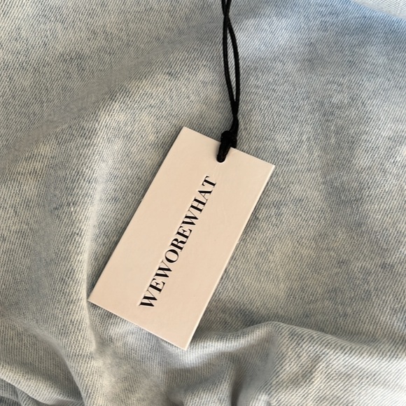 NWT WeWoreWhat Cropped Denim Top - Picture 8 of 13